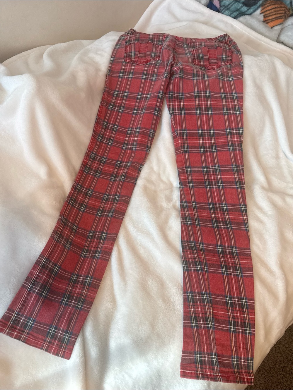 Vintage Tripp NYC Red Plaid Skinny Pants - Picture 4 of 5